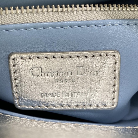 Dior Lady Bag Silver Small with STRAP! - Picture 12 of 16